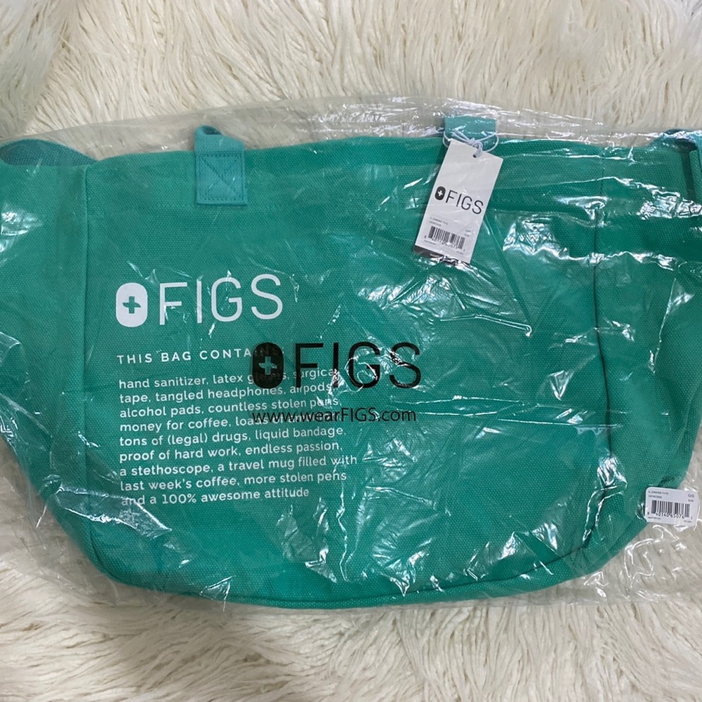 Figs Surgical Green Canvas Tote